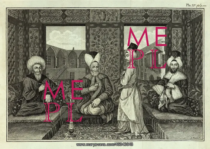 : Four Turkish men in a room : Four Turkish men in a room