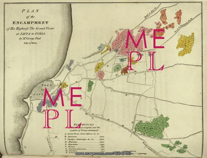 : Turkish military camp at Jaffa : Turkish military camp at Jaffa