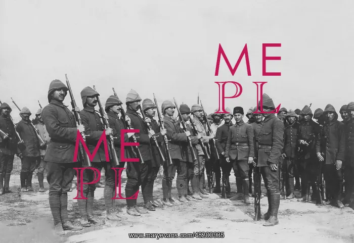 : Turkish officers during their drill, 1914 : Turkish officers during their drill, 1914