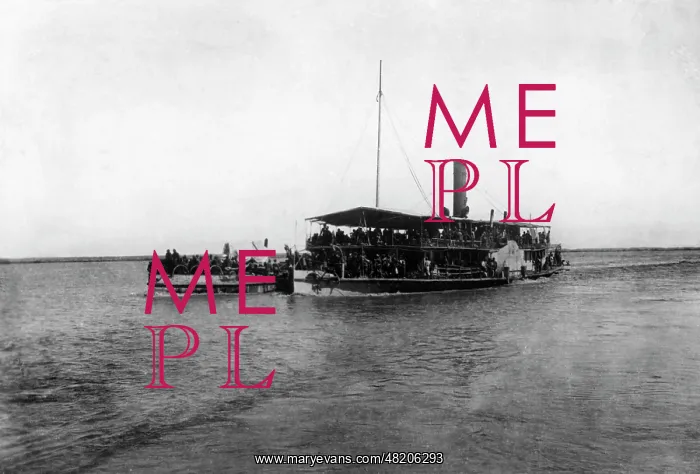 : Turkish river steamer in the first world war, 1916 : Turkish river steamer in the first world war, 1916