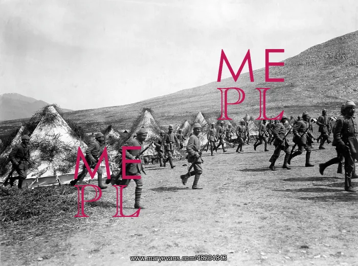 : Turkish troops during education in World War I, 1917 : Turkish troops during education in World War I, 1917