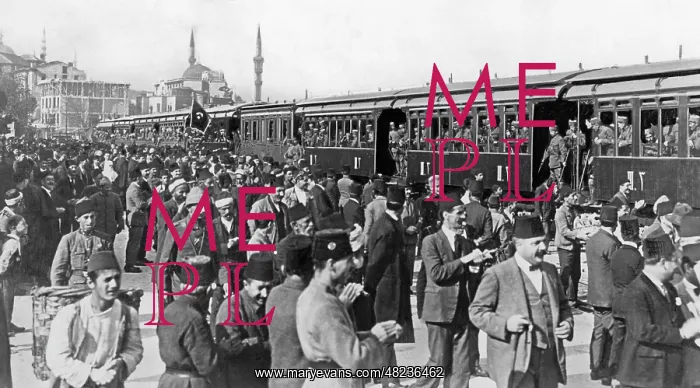: Turkish troops on the way to the Western Front in the war : Turkish troops on the way to the Western Front in the war