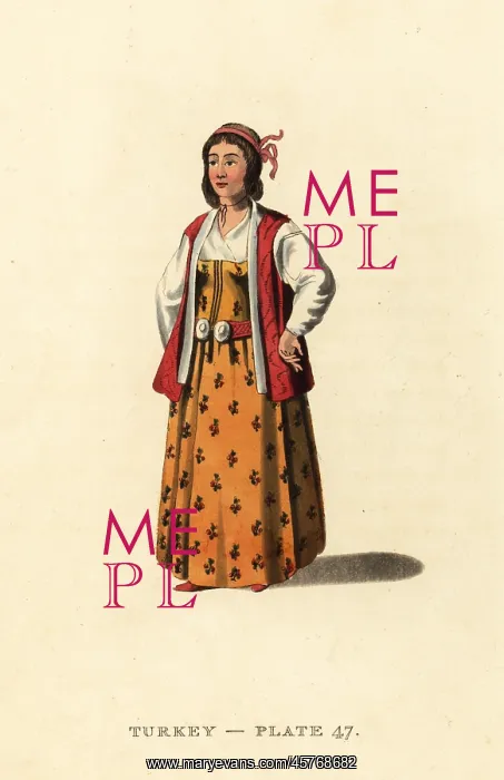 : Turkish woman of the Harem, in Pera, Constantinople : Turkish woman of the Harem, in Pera, Constantinople