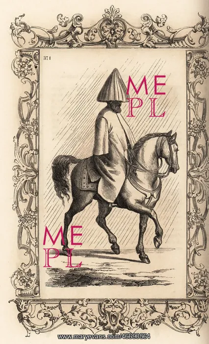 : A Turkish's man method of riding in the rain, 16th century : A Turkish's man method of riding in the rain, 16th century