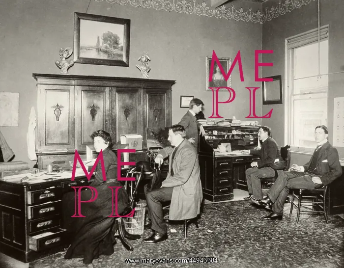 : Turn of the Century Small Business Office with : Turn of the Century Small Business Office with