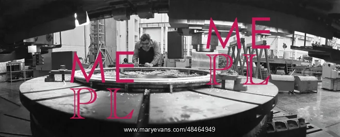 : Turner. USSR. November 2, 1976. Working at the boring and turning mill : Turner. USSR. November 2, 1976. Working at the boring and turning mill