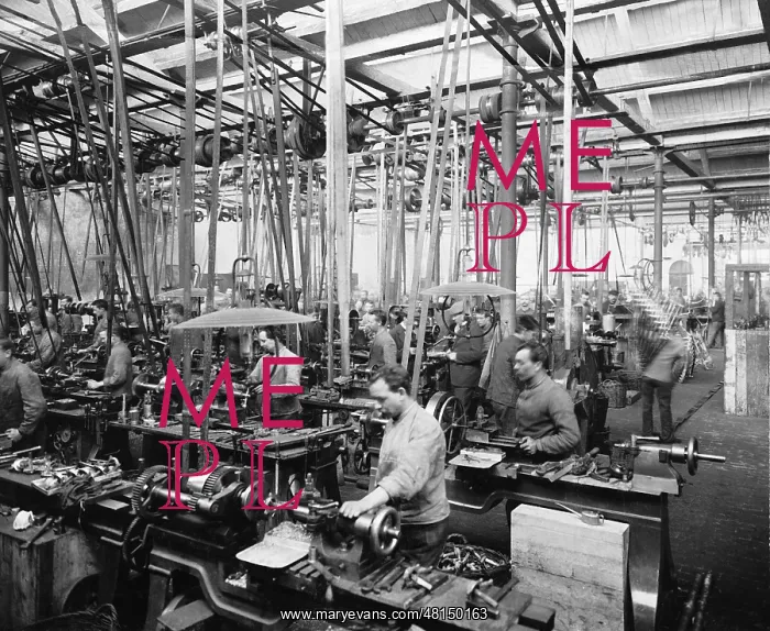 : Turner in a bicycle factory : Turner in a bicycle factory
