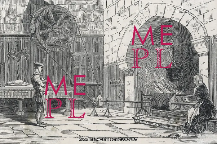  : Turnspit with dog wheel in the kitchen