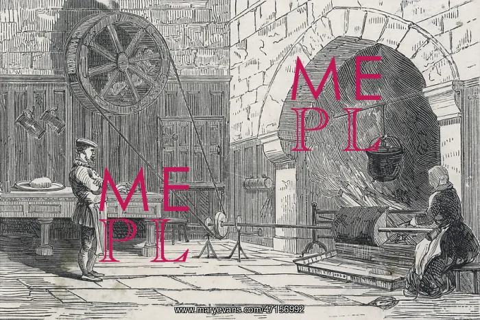  : Turnspit with dog wheel in the kitchen