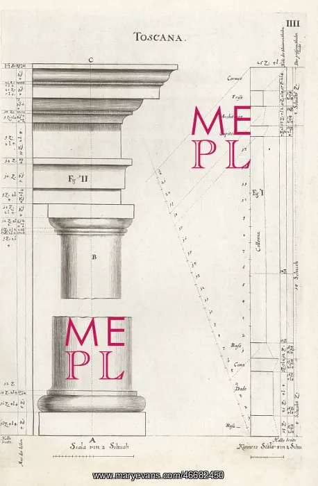 : Tuscan order column with entablature : Tuscan order column with entablature