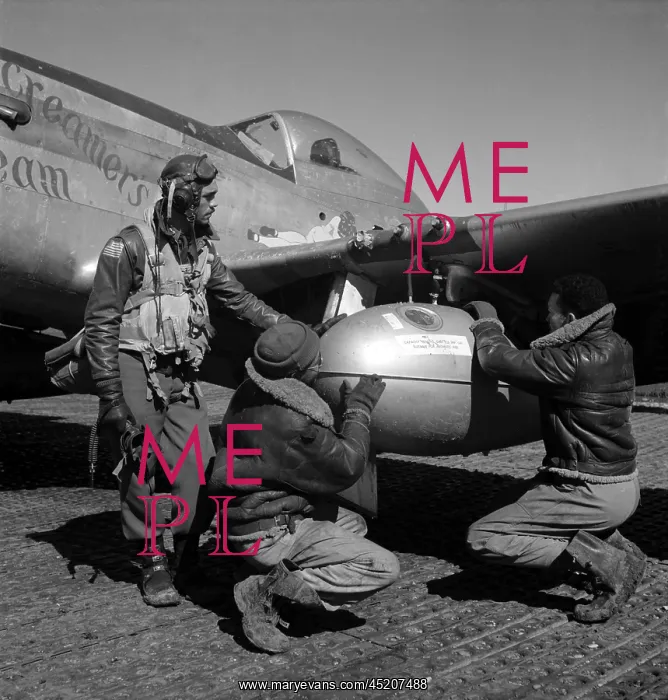 : A Tuskegee fighter pilot and two airmen ? : A Tuskegee fighter pilot and two airmen ?