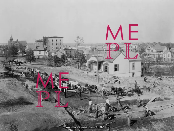 : Tuskegee Institute students digging the foundations : Tuskegee Institute students digging the foundations
