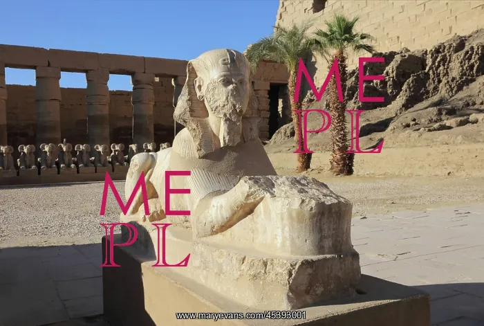 : Tutankhamun sphinx, Great Court, Karnak Temple, Thebes : Tutankhamun sphinx, Great Court, Karnak Temple, Thebes
