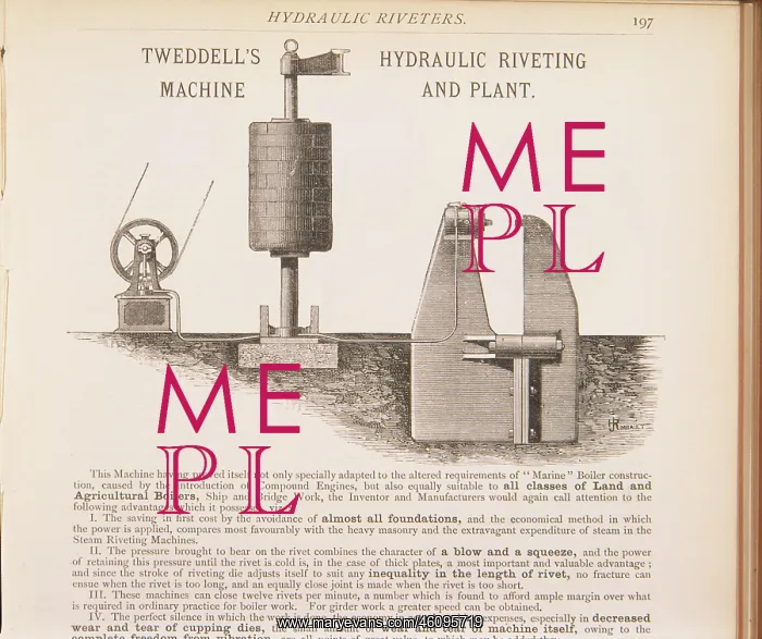 : Tweddell?s machine; hydraulic riveting machine : Tweddell?s machine; hydraulic riveting machine