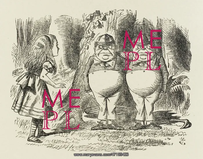 : Tweedledum and Tweedledee, and Alice : Tweedledum and Tweedledee, and Alice