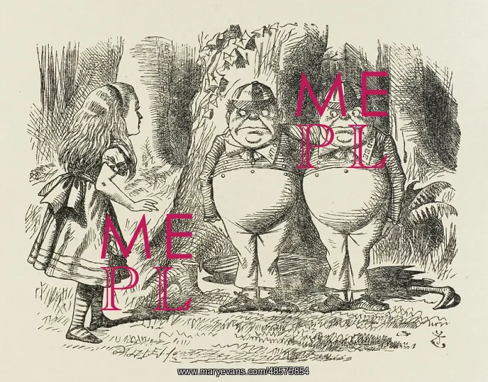 : Tweedledum and Tweedledee, and Alice : Tweedledum and Tweedledee, and Alice