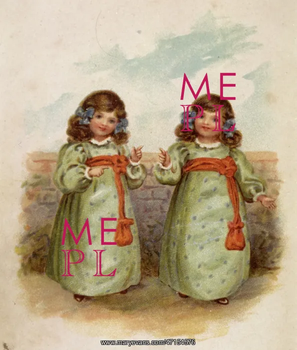 : Twin girls in identical dresses : Twin girls in identical dresses