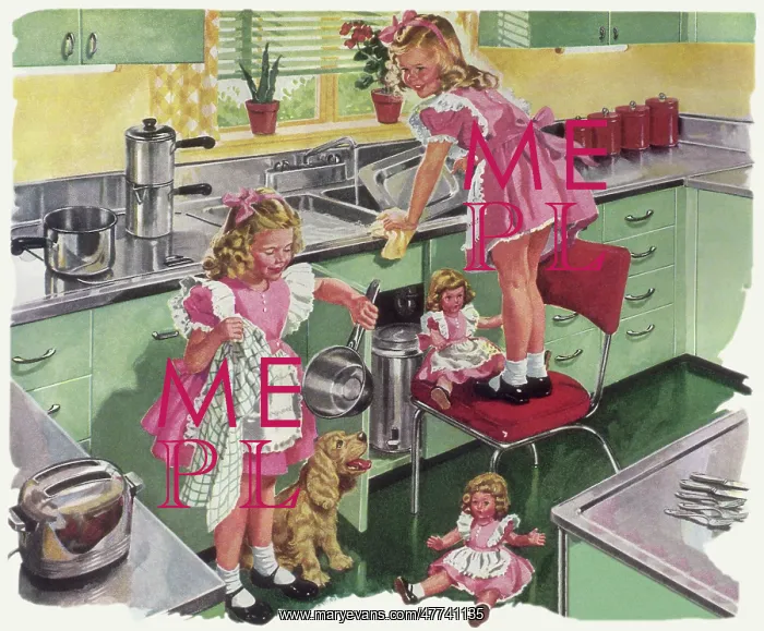  : Twin Girls Do Washing
