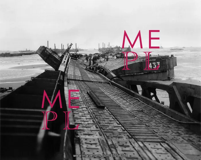 : Twisted metal of Mulberry A, an artificial harbor : Twisted metal of Mulberry A, an artificial harbor