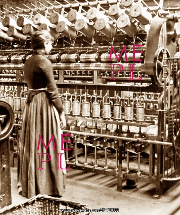  : A twisting frame, linen production, Victorian period