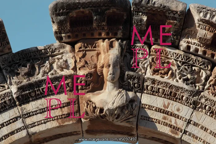 : Tyche, Temple of Hadrian, Ephesus, Izmir, Turkey : Tyche, Temple of Hadrian, Ephesus, Izmir, Turkey
