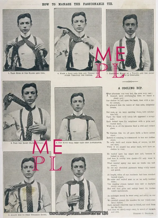 : Tying an Ascot Tie 1906 : Tying an Ascot Tie 1906