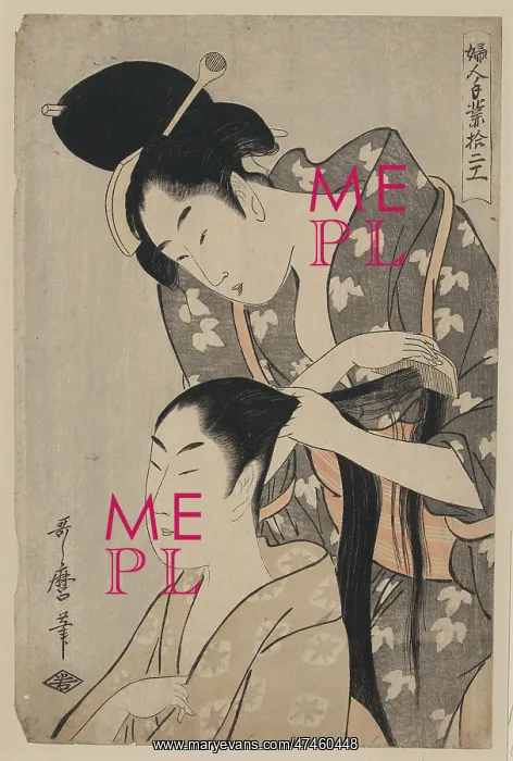 : Tying hair : Tying hair