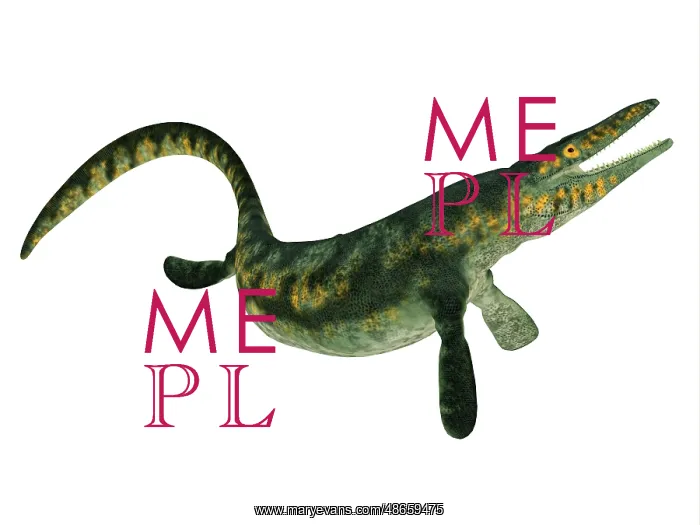 : Tylosaurus marine reptile, side profile : Tylosaurus marine reptile, side profile