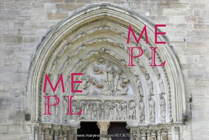 : Tympanum, North transept portal, Basilique Saint-Denis : Tympanum, North transept portal, Basilique Saint-Denis