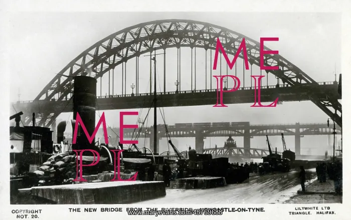 : Tyne Bridge - Viewed from the Riverside, Newcastle-upon-Tyne : Tyne Bridge - Viewed from the Riverside, Newcastle-upon-Tyne