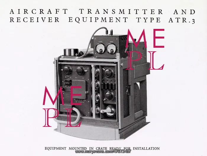 : Type ATR3 Aircraft Transmitter and Receiver Equipment : Type ATR3 Aircraft Transmitter and Receiver Equipment
