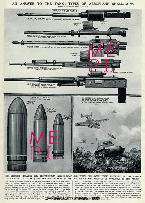 : Types of aeroplane shell guns by G. H. Davis : Types of aeroplane shell guns by G. H. Davis