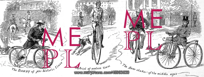 : Three Types of Bicycle 1880 : Three Types of Bicycle 1880