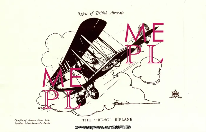  : Types of British Aircraft -- The BE 2C Biplane