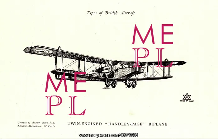 : Types of British Aircraft -- Handley-Page Biplane : Types of British Aircraft -- Handley-Page Biplane