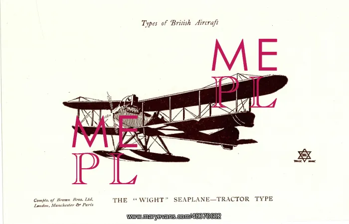 : Types of British Aircraft - The Wright Seaplane, tractor typ : Types of British Aircraft - The Wright Seaplane, tractor typ