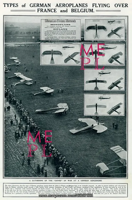 : Types of German aeroplanes, World War One : Types of German aeroplanes, World War One