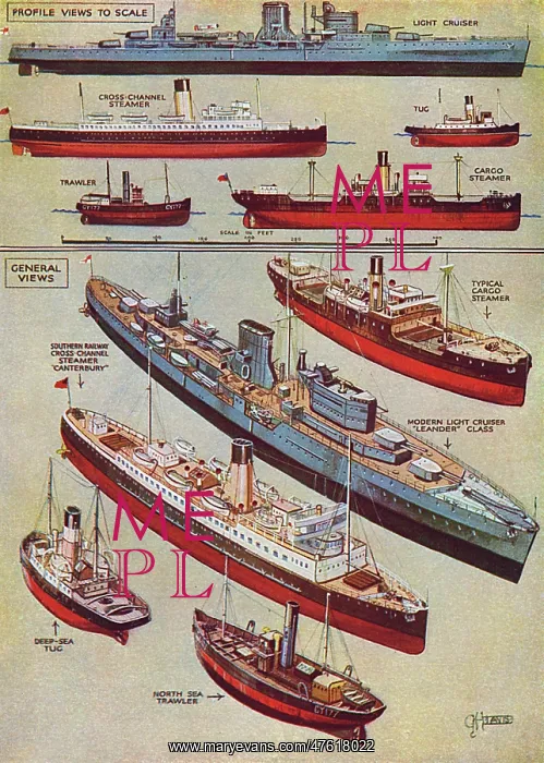  : Some types of model ships