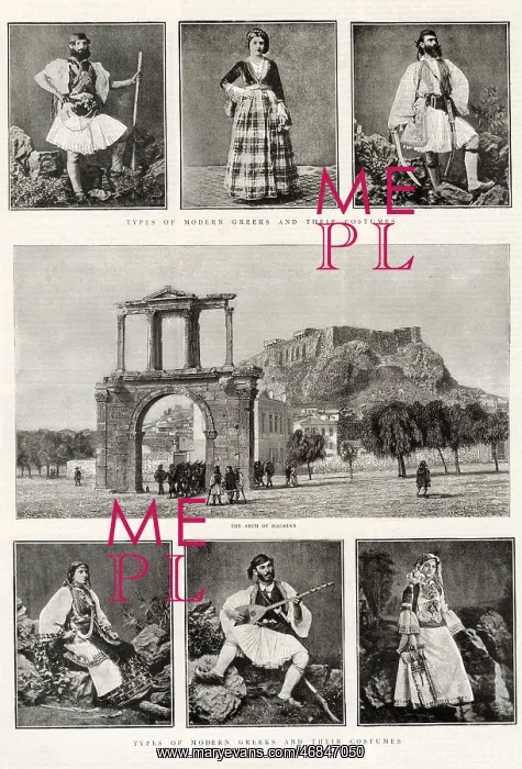 : Types of modern Greeks and their costumes : Types of modern Greeks and their costumes