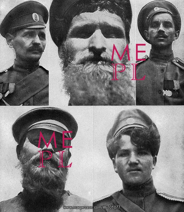 : Five types of soldier, Russia, WW1 : Five types of soldier, Russia, WW1