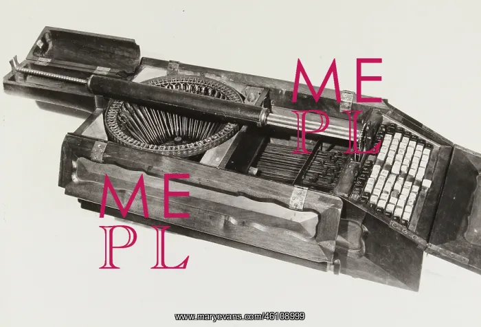 : Typewriter model by Peter Mitterhofer : Typewriter model by Peter Mitterhofer