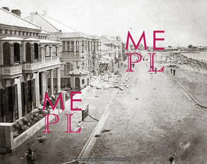  : Typhoon damage along the Bund, Kobe, Japan, 1876