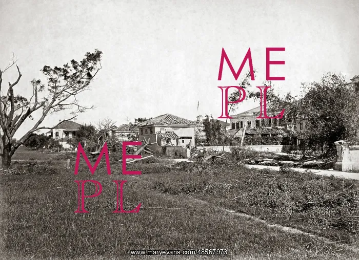 : Typhoon damage, Canton, China, 1878
