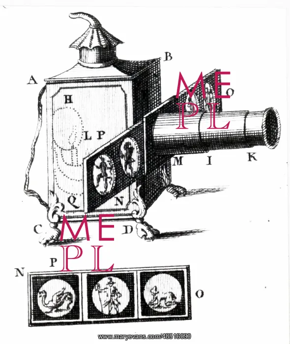 : Typical 18th century magic lantern : Typical 18th century magic lantern