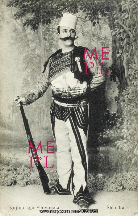: Typical Albanian soldier from Shkoder : Typical Albanian soldier from Shkoder