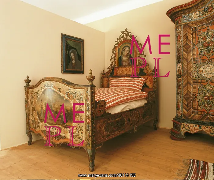 : Typical Bedroom Interior from Regau (district Vocklabruc : Typical Bedroom Interior from Regau (district Vocklabruc