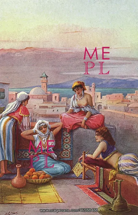 : Typical Fantasy Harem Scene from the Middle East : Typical Fantasy Harem Scene from the Middle East