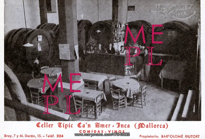  : Typical wine bar and cafe, Can Amer, Inca, Majorca, Spain
