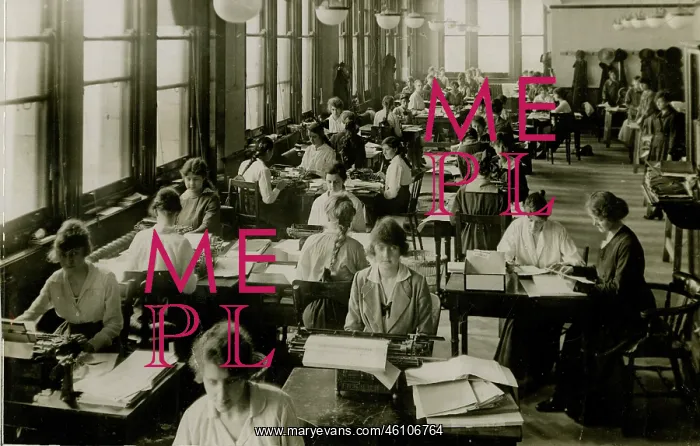 : Typing pool, Ministry of Pensions, Westminster House : Typing pool, Ministry of Pensions, Westminster House