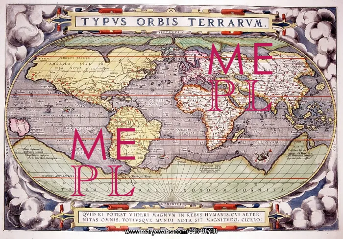 : Typus Orbis Terrarum 16th century World Map : Typus Orbis Terrarum 16th century World Map